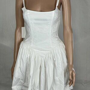 Miss Circle Women’s Kadi Corset Mini Dress – White – Size L